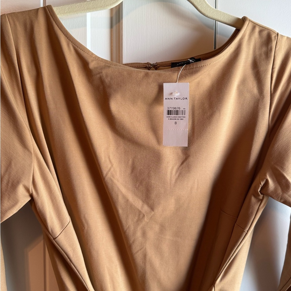 Ann Taylor Camel Midi Dress